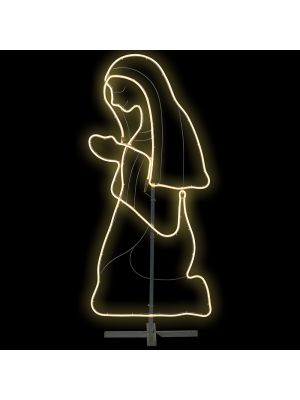 Maria luminosa 55 x H 115 cm SMD neon bifacciale 528 led, bianco classic caldo