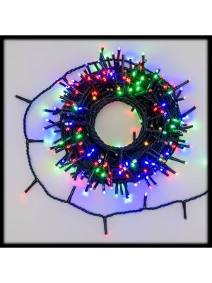 Catena luminosa 18 m 300 led con memory controller timer, multicolor