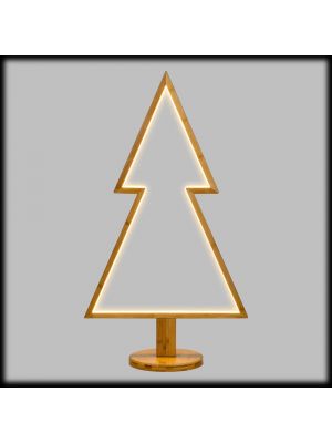 Decorazione a forma di albero di Natale iun legno con led