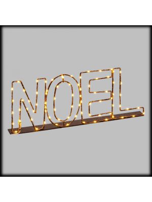 Scritta NOEL 3D con telaio in metallo|microled. Bianco caldo