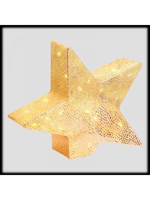Stella di Natale ø33cm 24 Led|Luce fissa a batteria. Bianco caldo