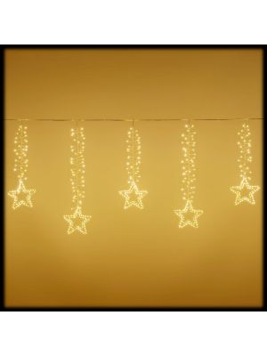 Ice Cluster Light 320xH80cm con Stelle 950 MicroLED bianco caldo, prolungabile