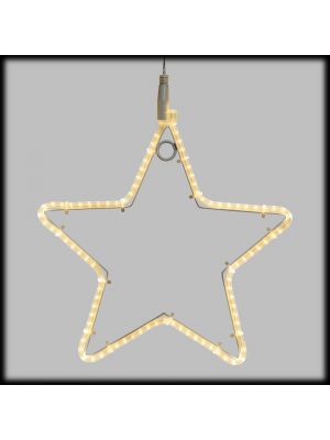 Stella in tubo luminoso Ø 30 cm, 96 led flashled, bianco classic