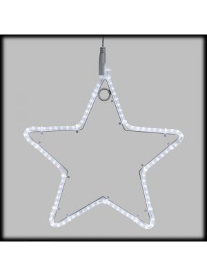 Stella in tubo luminoso Ø 30 cm 96 led Flashled Diamond bianco ghiaccio