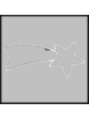 Stella cometa in tubo luminoso 80 cm, 240 led flashled diamond, bianco ghiaccio