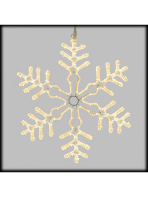 Fiocco di neve in tubo luminoso 60 cm, 840 led flashled, bianco caldo