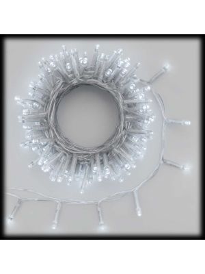 Catena luminosa 20 m, 500 led luce fissa e giochi di luce, bianco freddo
