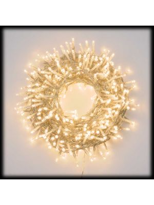 Catena luminosa 20M|luce fissa e giochi di lcue bianco caldo|500 led 