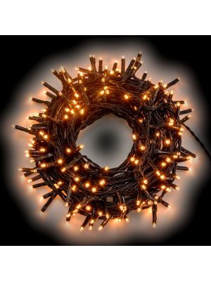 Catena luminosa 20 m, 500 led con memory controller, bianco caldo tradizionale