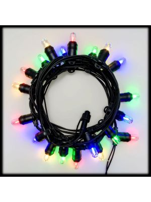 Catena di Natale 6 m - 20 lampadine luce fissa - prolungabile - multicolor