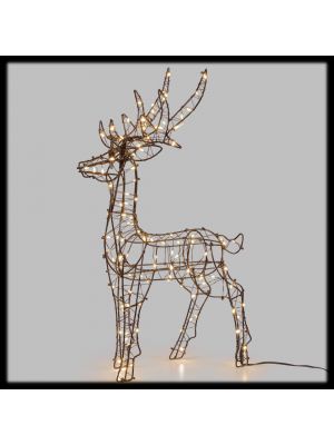 Renna natalizia H50cm 120 microled bianco caldo