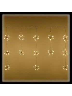 Tenda di luci decorata con Bunch H70 cm 300 led bianco caldo