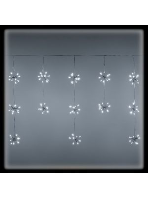 Tenda di luci decorata con Bunch H70 cm, 300 led bianco ghiaccio