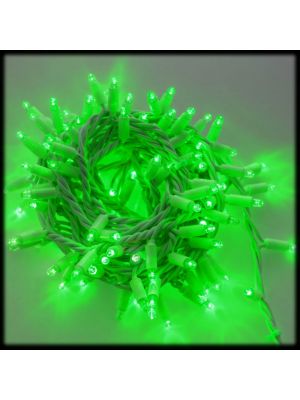 Catena luminosa 20 m 200 maxiled luce fissa prolungabile cavo bianco, verde