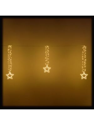 Ice Cluster Light 200xH90cm con Stelle 392 MicroLED bianco caldo flashled diamond