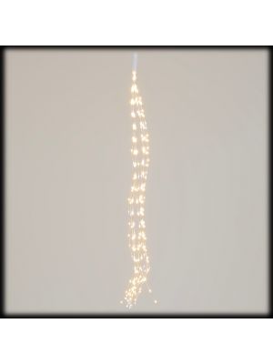 Cascata di luci 300 microled, 15 stringhe da 1 mt, bianco caldo flashled diamond
