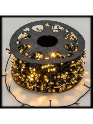 Catena 100 m 1000 maxiled, con gioco di luce multiflash diamond, bianco caldo