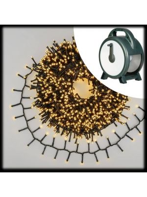 Catena luminosa 35 m 1750 led, con memory controller e timer, bianco caldo