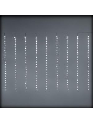 Tenda Snow Light 200xh200 cm, 400 led verticali, bianco freddo, con controller + effetto neve