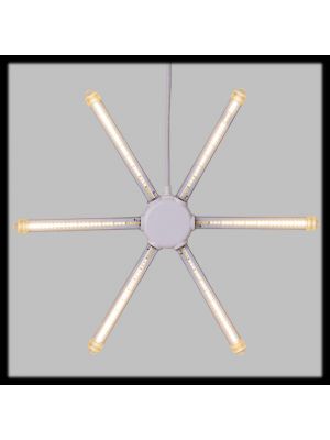 Meteora natalizia con 6 tubi Ø 47 cm 324 led bianco caldo