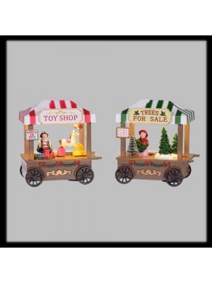 Decorazione per villaggio, negozio di giocattoli e di alberi di Natale, H13 cm