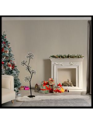 Albero nero con sfere H120 cm, 1200 microled bianco classic