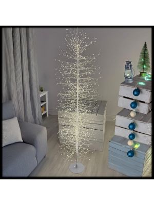 Albero luminoso bianco H200 cm, 1656 microled bianco classic