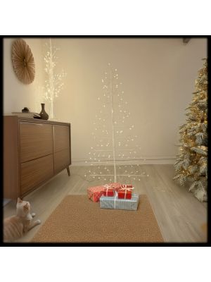 Albero luminoso da 150 cm con 186 microled bianco caldo