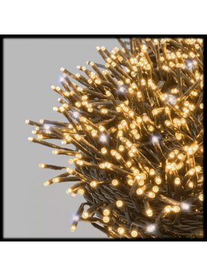 Catena 15 m, 1000 MiniLED, flashled diamond, bianco caldo e bianco freddo