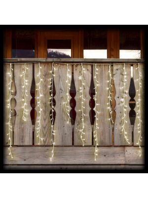 Snowlight effetto nevicata 408 x h 120 cm - 480 led con Memory Controller - Bianco Classic
