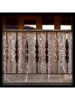 Snowlight effetto nevicata 408 x h 120 cm - 480 led con Memory Controller - Bianco ghiaccio