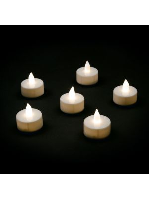 Set 6 candeline Tea Light a batteria, effetto fiamma, led classic