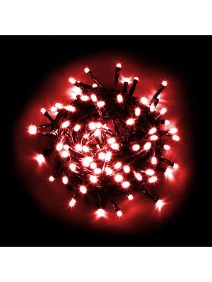 Catena luminosa 7,50 m, 180 led reflex con controller, rosso