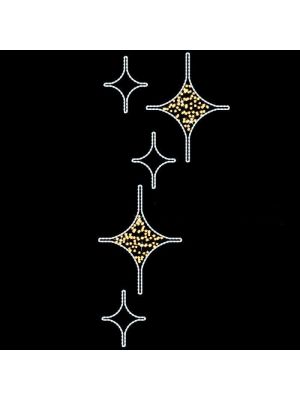 Decorazione luminosa di Natale laterale Astra - 120 x 270 cm
