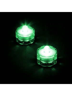 Set 2 candele subacquee a batteria luce fissa, verde