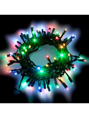 Catena di Natale 10 m, 120 Maxiled luce fissa, prolungabile, multicolor