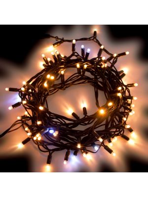 Catena di Natale 10 m, 120 Maxiled Flashled Diamond, prolungabile, bianco classic