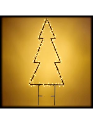 Albero Natale multiuso H140cm 140 led bianco classic