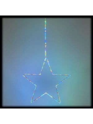 Stella luminosa 2D Ø 55 cm, 163 microled Multiflash RGB 