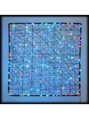 Quadrato 2D SENZA alimentazione 240 microled Multiflash RGB