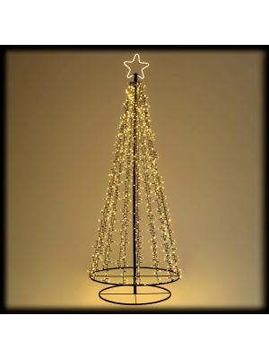 Albero conico 1500 LED minicluster, H 200 cm Ø 75 cm, bianco classic
