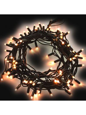 Catena luminosa 10 m, 96 Maxiled luce fissa, prolungabile, SENZA alimentazione, bianco classic