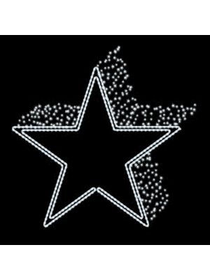 Decorazione natalizia centrale per strade Holo Star 90 x 90 cm