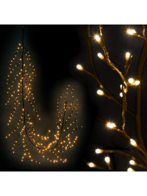 Decorazione luminosa ramo marrone H 3 m 288 led - luce fissa - bianco classic