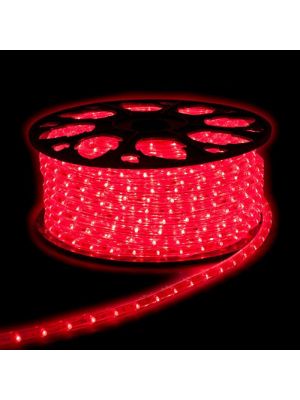 Tubo luminoso a led 30 m SENZA alimentazione, Luce Fissa, Rosso