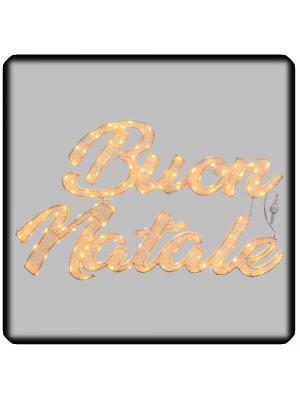 Scritta Buon Natale H40cm|146 led bianco tradizionale