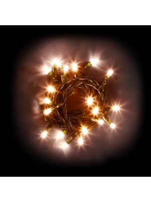 Catena luminosa di Natale - 10 mini bulbi led a luce fissa - reflex - bianco classic
