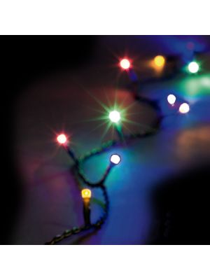 Catena luminosa di Natale - 10 mini bulbi led a luce fissa - reflex - multicolor