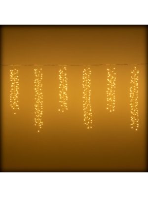 Ice Cluster Light 750 MicroLed 300xH75cm|bianco caldo Controller Timer Prolungabile