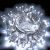 Catena luminosa 20 m, 200 maxi led luce fissa, SENZA alimentazione, prolungabile, cavo bianco, bianco ghiaccio
